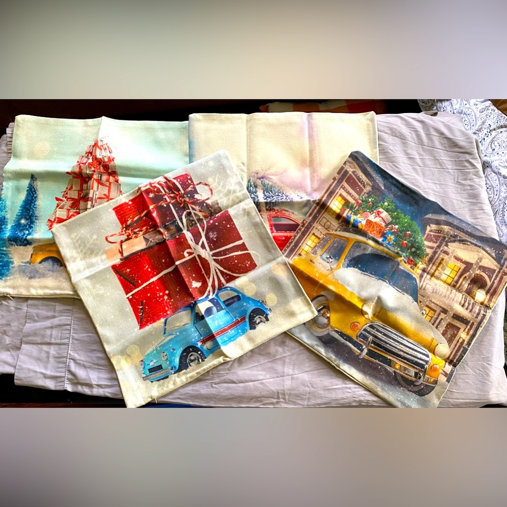 Christmas throw pillow covers 18x18 set
